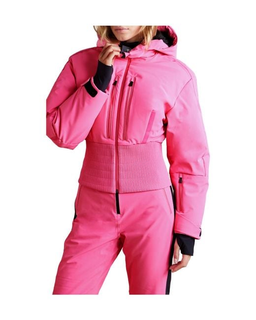 Aztech Mountain Pink Hooded Down Ski Jacket
