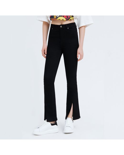 LIU REGALI Black Split Jeans