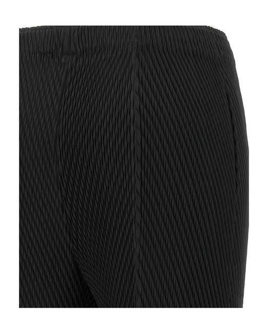 Issey Miyake Black Pleated Casual Trousers