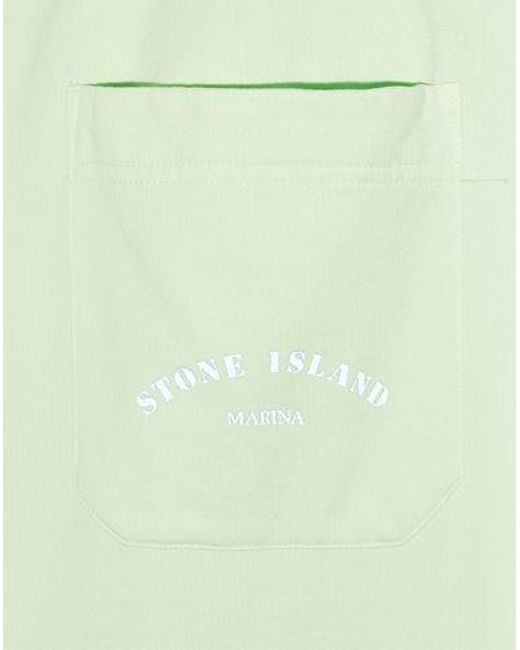 Stone Island Green Logo-Print Cotton Track Pant for men