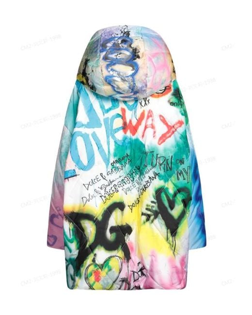Dolce & Gabbana Blue Down Jacket