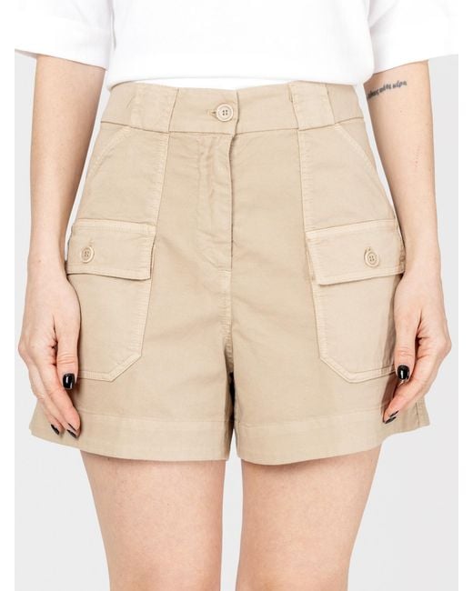 Aspesi Natural Belt Loop Shorts