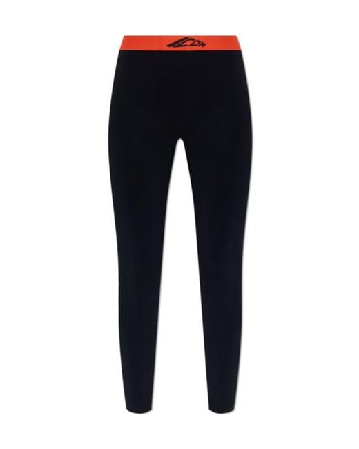 DSquared² Blue Logo-Waistband Leggings