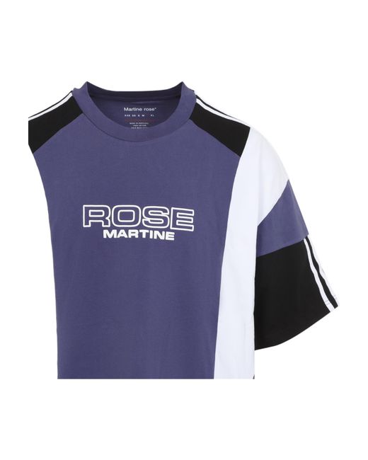 Martine Rose Blue Oversized Panelled T-Shirt for men
