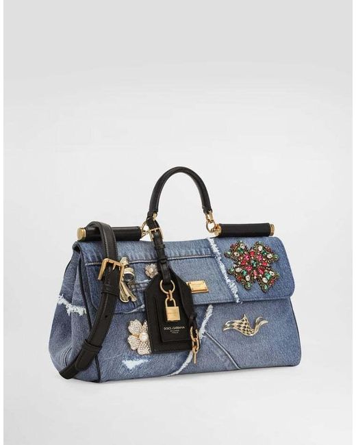 Dolce & Gabbana Blue My Sicily Tote Bag