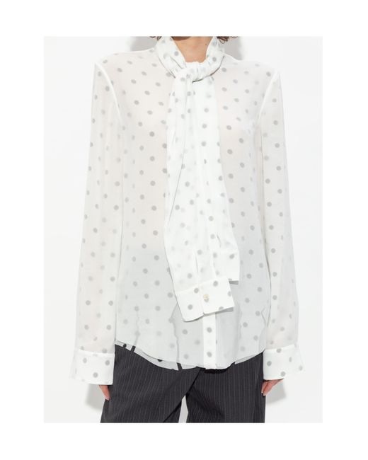 Acne White Layered Blouse