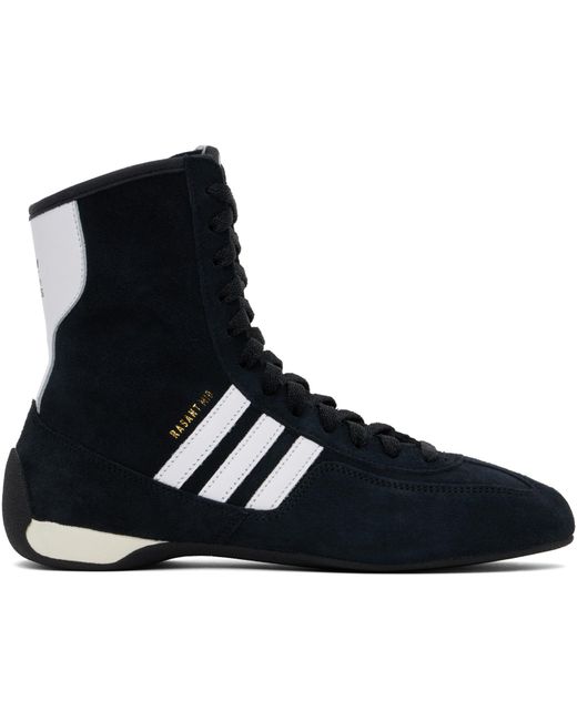Adidas Originals Black Rasant Lace-Up Mid Sneakers