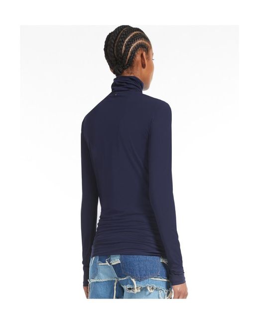 Sportmax Blue Turtleneck Long-Sleeved Jumper
