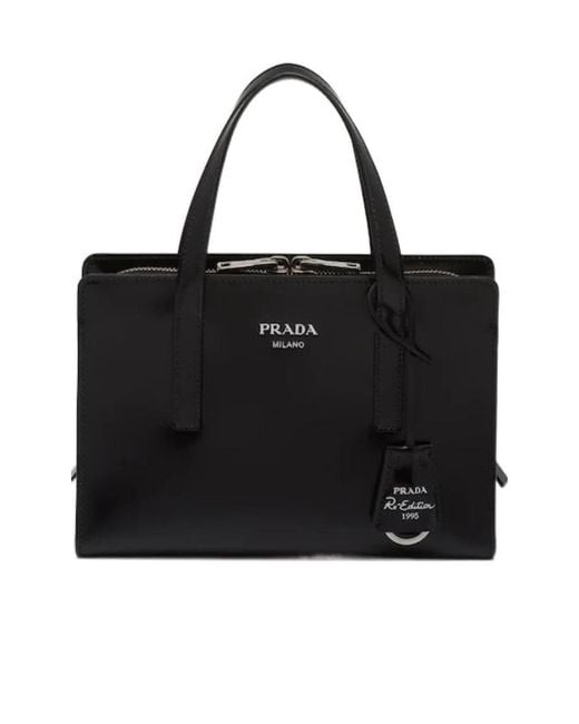 Prada Black Re-Edition 1995 Top Handle Bag