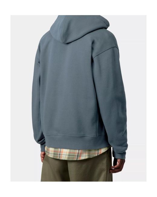 Carhartt Blue Hooded American Script Jacket for men