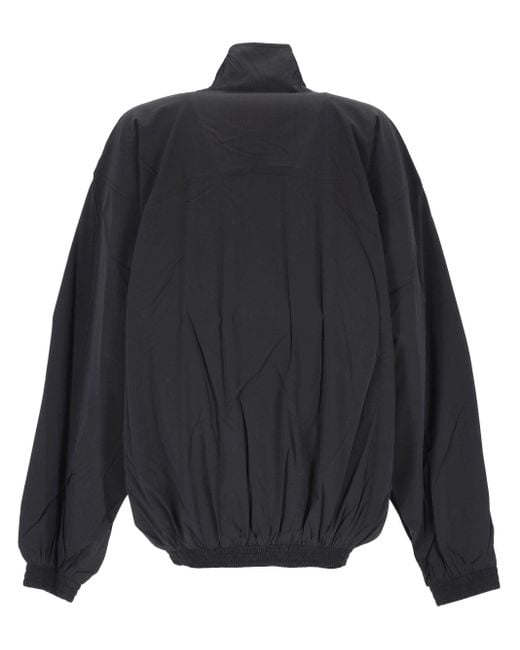 Balenciaga Blue Turtleneck Elastic-Cuff Jacket