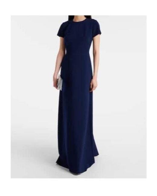 Carolina Herrera Blue Bow-Detail Gown