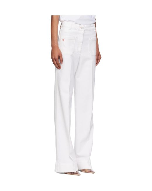 Victoria Beckham White Alina Jeans