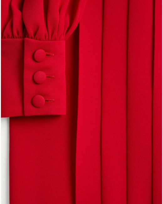 Valentino Red Georgette Long Dress