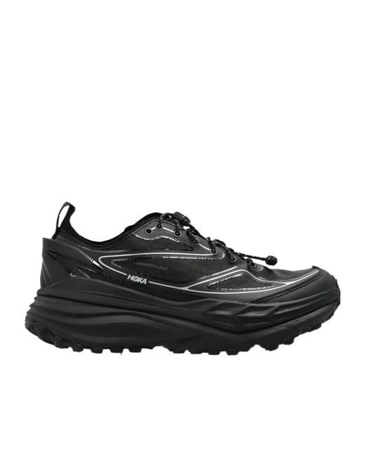 Hoka One One Black Round-Toe Sneakers