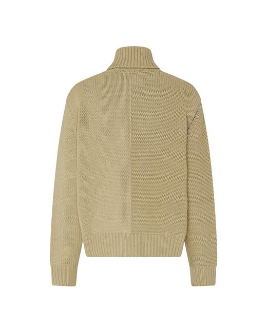 Burberry Natural Ekd Cashmere Roll-Neck Sweater