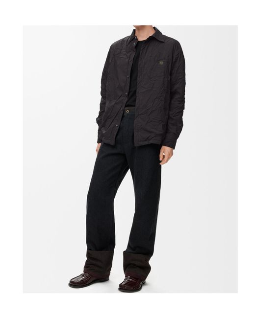 Loewe Blue Crinkled Effect Shirt for men