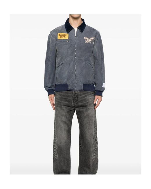 GALLERY DEPT. Blue Mechanic Logo Patch Jacket for men