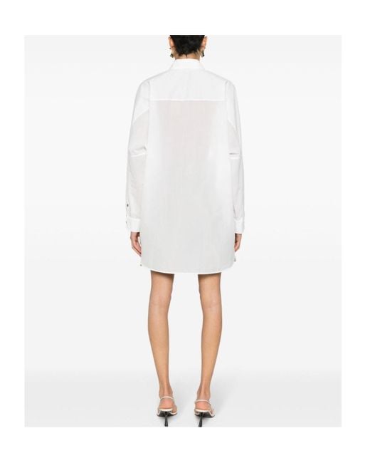 Philosophy Di Lorenzo Serafini White Drop Shoulder Oversize Shirt