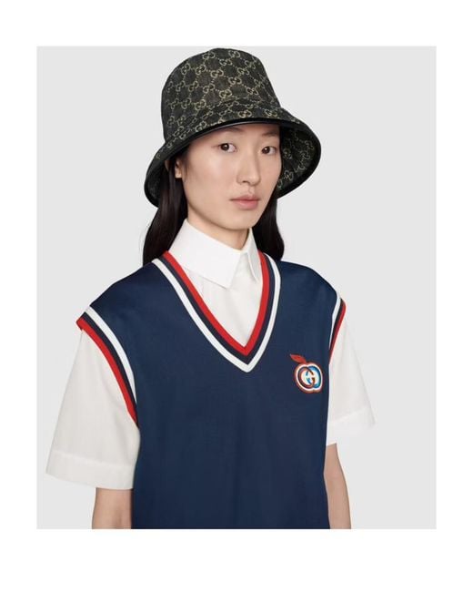 Gucci Gray Gg-Canvas Bucket Hat for men