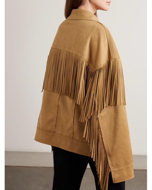 Norma Kamali Natural Oversized Tassel Casual Jacket