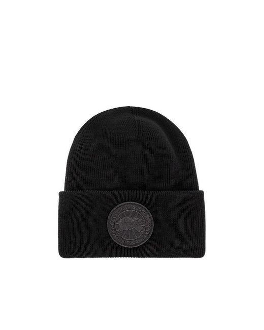 Canada Goose Black Logo Arctic Toque Hat for men