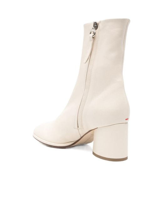 Aeyde White Zippered Ankle Boots