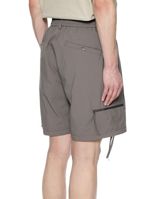 Wooyoungmi Gray Zip Detail Cargo Shorts for men