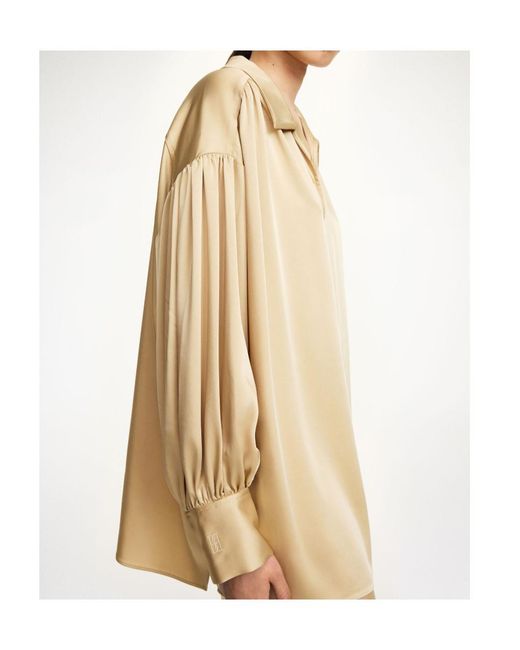 By Malene Birger Natural Leonora Satin Blouse