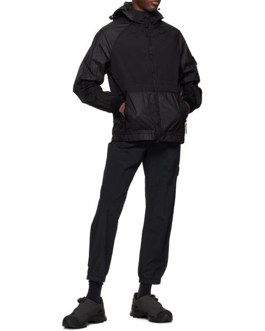 Stone Island Black Zip Up Hooded Jacket for men
