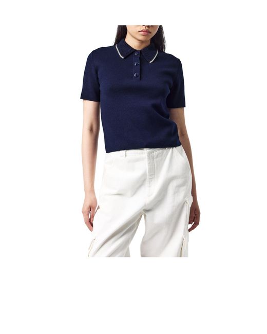 Moncler Blue Simple Short-Sleeved Shirt