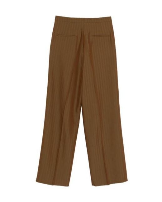 Dries Van Noten Brown Striped Casual Pants for men