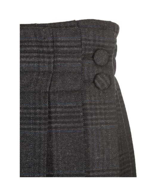 REMAIN Birger Gray Pleated Midi Skirt
