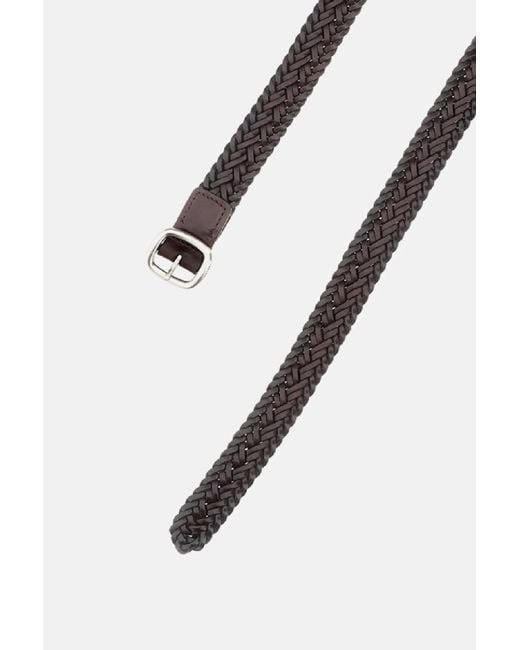 Hereu White Braided Calf Leather Belt