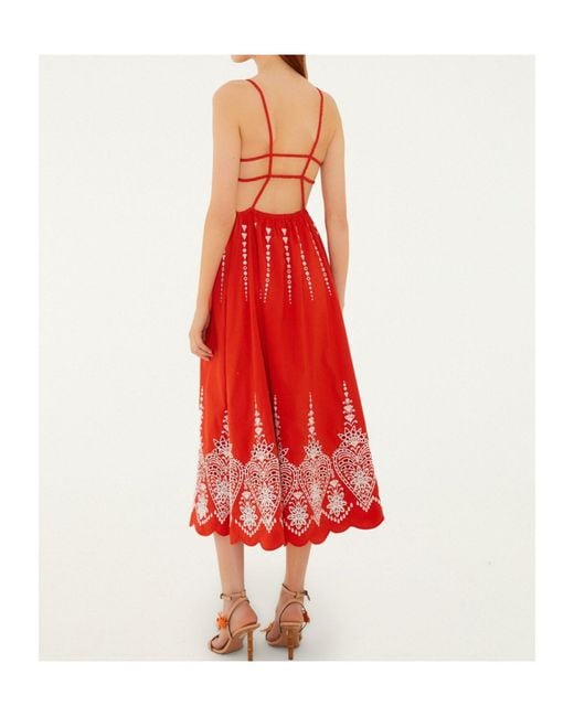 Farm Rio Red Slip Dress