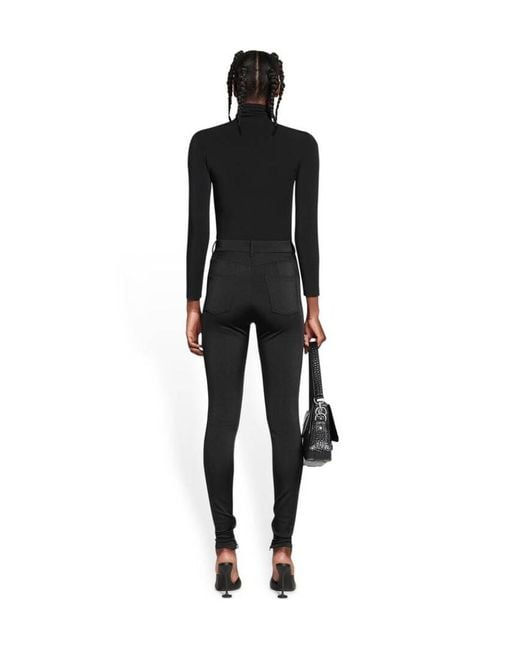 Balenciaga Black High-Waisted Stretch Leggings