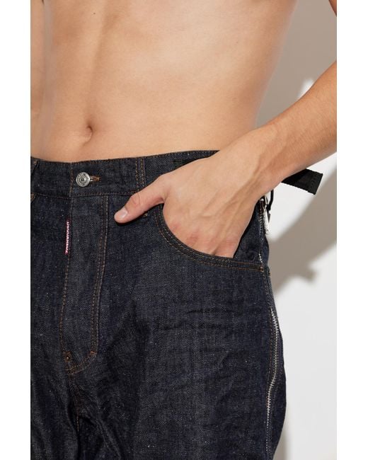 DSquared² Blue Belt Loop Jeans for men