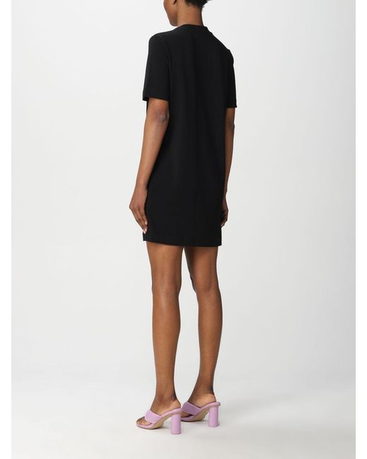 Moschino Black Logo Print T-Shirt Dress