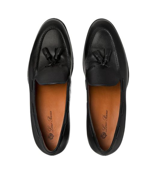 Loro Piana Black Serge Tassel Loafer