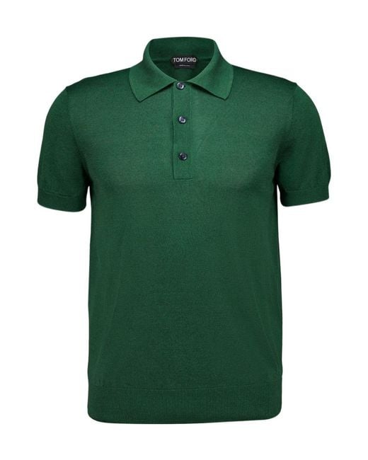 Tom Ford Green Short-Sleeved Polo Shirt for men