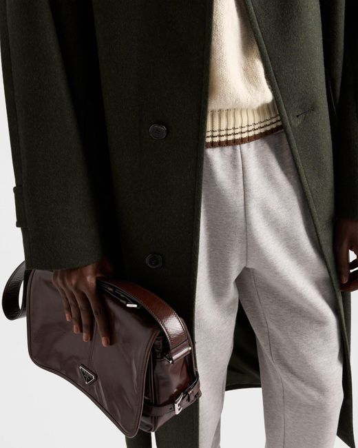 Prada Gray Cotton Fleece Joggers for men