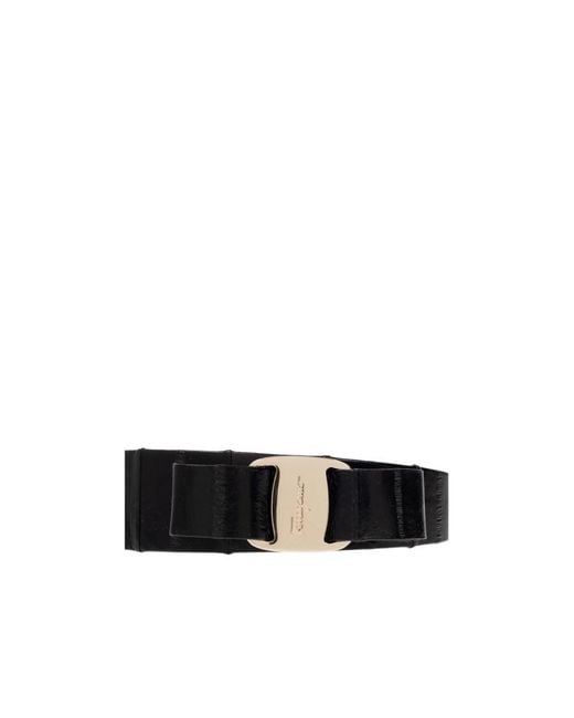 Ferragamo White Logo Headband