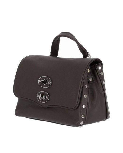 Zanellato Black Twist Hook Postina Saeta Baby Tote Bag