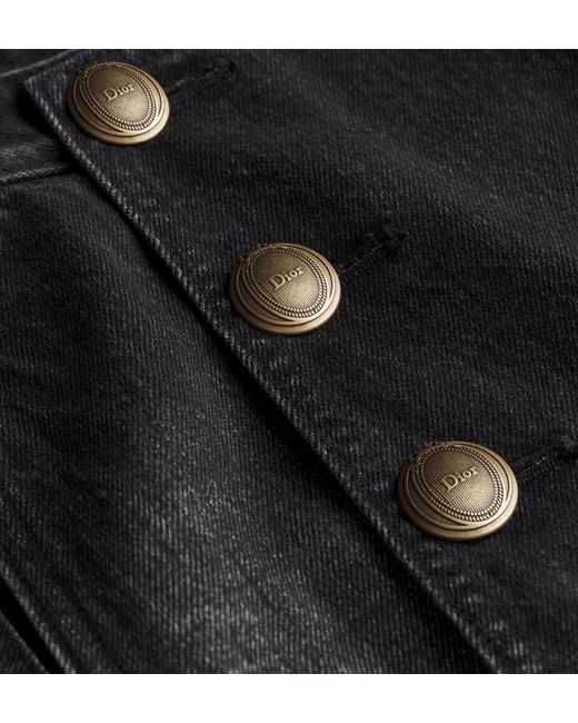 Dior Black Button-Decorated Shorts for men