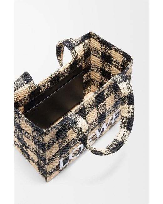 Loewe Multicolor Checked Tote Bag
