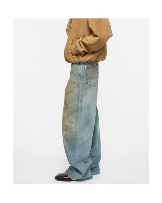 Acne Blue Rhinestone Jeans