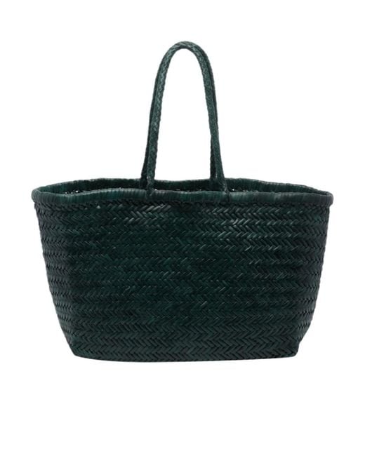 Dragon Diffusion Black Double-Handle Handbag