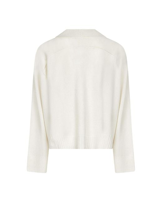 Loulou de Saison White Kaia V-Neck Cardigan