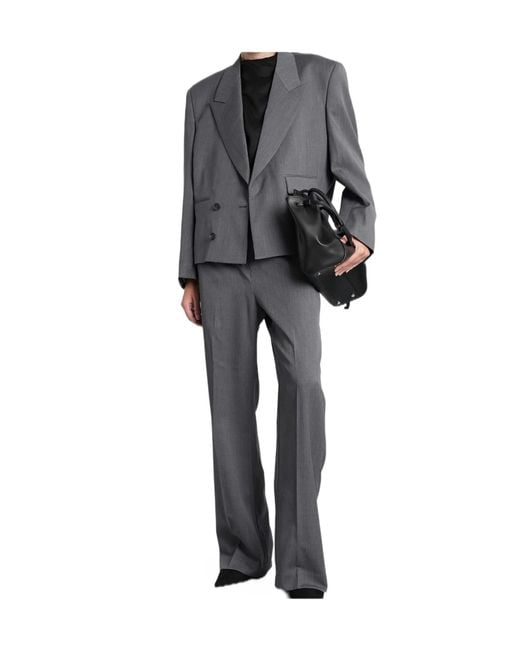 Entire studios Gray Double-Breasted Blazer