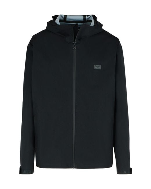 Dolce & Gabbana Black Logo Plaque Zipped Bomber Jacket for men